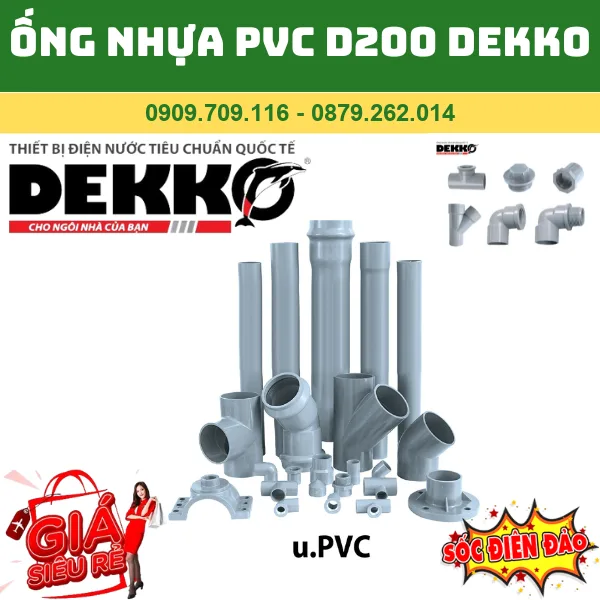 ỐNG NHỰA PVC D200 DEKKO