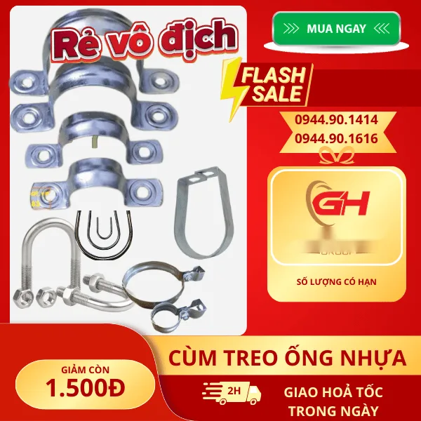 CÙM TREO ỐNG NHỰA