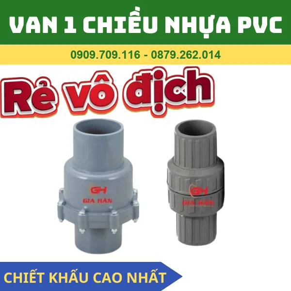 VAN 1 CHIỀU NHỰA PVC