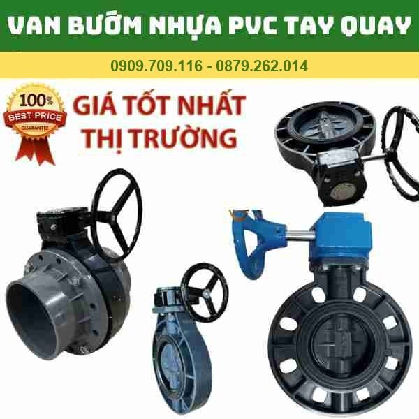 VAN BƯỚM NHỰA PVC TAY QUAY
