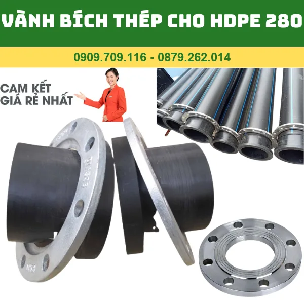 VÀNH THÉP MẶT BÍCH HDPE 280