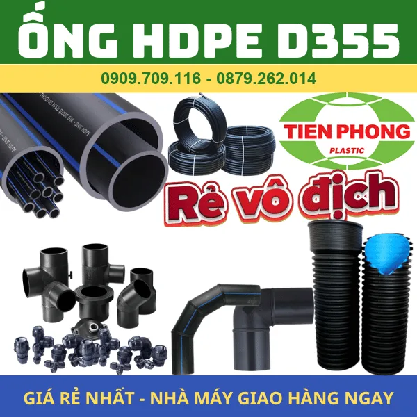ỐNG NHỰA HDPE PHI 355 TIỀN PHONG