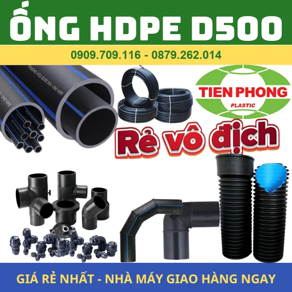 ỐNG NHỰA HDPE PHI 500 TIỀN PHONG