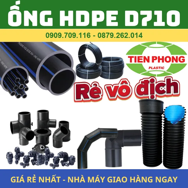 ỐNG NHỰA HDPE PHI 710 TIỀN PHONG